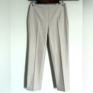 Talbots Classic Side Zip Slim Beige Trousers Pants Slacks 4 Petite